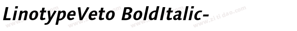 LinotypeVeto BoldItalic字体转换